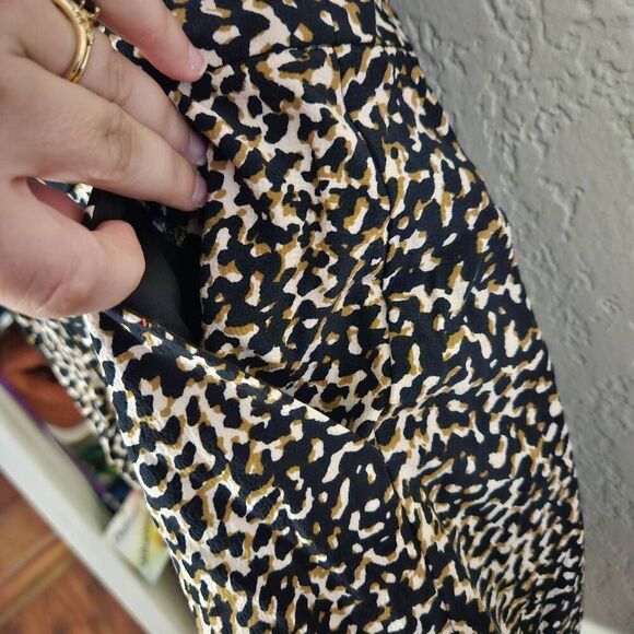 Topshop Animal Print Cold Shoulder Romper - Picture 5 of 9